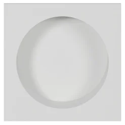 Clearance GoodHome Galandage Carré à visser Irvil mat blanc Ø55.5mm