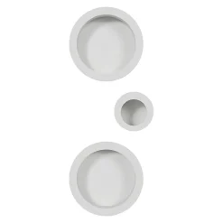 GoodHome Galandage rond à visser Minzh mat blanc Ø55mm* Poignée Cuvette|Poignée De Porte Coulissante
