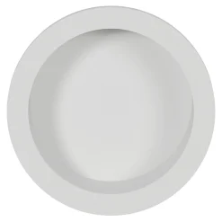 GoodHome Galandage rond à visser Minzh mat blanc Ø55mm* Poignée Cuvette|Poignée De Porte Coulissante