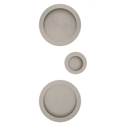 Sale GoodHome Galandage rond à visser Minzh effet nickel satin gris Ø55mm