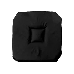 Best Douceur D'Intérieur Galette 4 rabats 36 x 36 x 3.5 cm polyester uni essentiel Noir