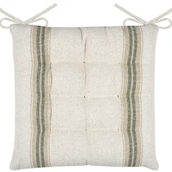 Lovely Casa Galette de chaise - - Effet tapissier d'antan (40x40 cm - Vert)* Galette De Chaise
