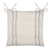 Lovely Casa Galette de chaise - - Effet tapissier d'antan (40x40 cm - Blanc)* Galette De Chaise