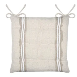 Lovely Casa Galette de chaise - - Effet tapissier d'antan (40x40 cm - Blanc)* Galette De Chaise