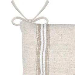 Lovely Casa Galette de chaise - - Effet tapissier d'antan (40x40 cm - Blanc)* Galette De Chaise
