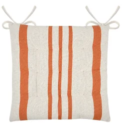 Lovely Casa Galette de chaise à rayures (38x38 cm - Orange)* Galette De Chaise