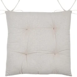 New Lovely Casa Galette de chaise brodée motif palmier (38x38 cm - Gris)