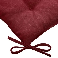 Hespéride Galette de chaise carrée 4 points Bordeaux -* Galette De Chaise