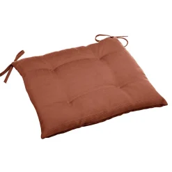 Hespéride Galette de chaise carrée 4 points Terracotta -* Galette De Chaise