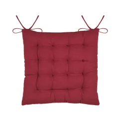 Lovely Casa Galette de chaise esprit chalet traditionnel en coton (38x38 cm - Rouge)* Galette De Chaise