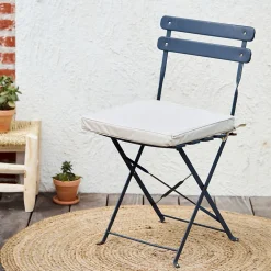Best Home Maison Galette de chaise extérieur imperméable et déhoussable MINORQUE (40x40 cm - Ecru)