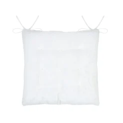 Lovely Casa Galette de chaise imitation fourrure (40x40 cm - Blanc)