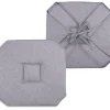Outlet Lovely Casa Galette de chaise italienne et unie (40x40 cm - Gris clair)