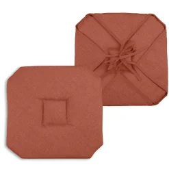 Online Lovely Casa Galette de chaise italienne et unie (40x40 cm - Terracotta)