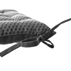 Atmosphera Créateur D'Intérieur Galette de chaise Otto - coton - gris - 38x38 cm - Atmosphera