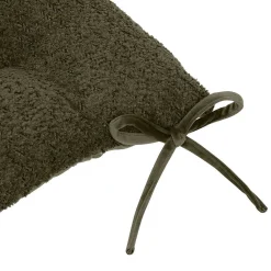 Atmosphera Créateur D'Intérieur Galette de chaise Soana bouclette vert kaki 38x38cm - Atmosphera* Galette De Chaise