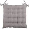 Lovely Casa Galette de chaise unie en 16 points (40x40 cm - Taupe)* Galette De Chaise