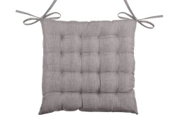 Lovely Casa Galette de chaise unie en 16 points (40x40 cm - Taupe)* Galette De Chaise