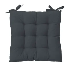 Outlet Home Maison Galette piquée extérieure (38x38 cm - Gris Foncé)