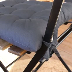 Outlet Home Maison Galette piquée extérieure (38x38 cm - Gris Foncé)