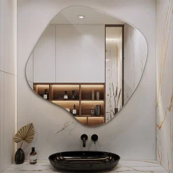 Best Tulup Grand Miroir Irrégulier 77x77 cm Forme Tache