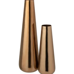Clearance J-Line Grand vase de sol en aluminium doré 17x17x60 cm