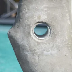 Wanda Collection Grande sculpture design poisson 100 cm gris* Statue Décorative
