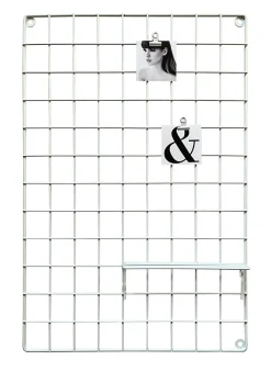 Outlet Ariane Grille mémo en métal blanc l.60 x H.40 cm
