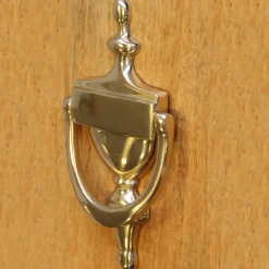 GoodHome Heurtoir de porte extérieur Tudy effet laiton doré H.180 mm x l.97 mm* Poignée De Porte Extérieure|Heurtoir