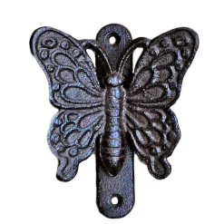 La Grande Prairie Heurtoir porte fonte Papillon 12x10x4cm* Poignée De Porte Extérieure|Heurtoir