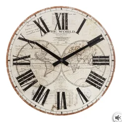 Atmosphera Créateur D'Intérieur Horloge - bois - D28 cm - Blanc- Atmosphera* Horloge