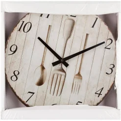 Atmosphera Créateur D'Intérieur Horloge - bois - D28 cm - Blanc- Atmosphera* Horloge
