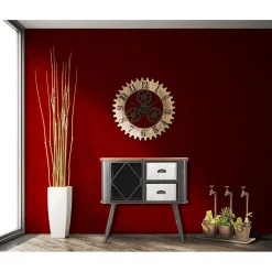Outlet Mauro Ferretti Horloge en bois et métal Ingranaggio 60x4 cm