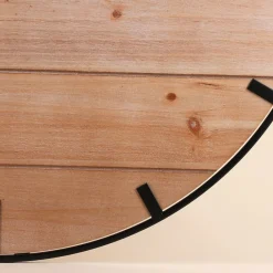 Discount Ornami Horloge en bois et métal noir 60cm