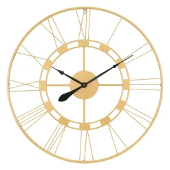Womo-Design Horloge murale style vintage fer or pendule salon Stockholm 85 cm* Horloge
