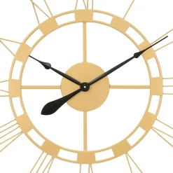 Womo-Design Horloge murale style vintage fer or pendule salon Stockholm 85 cm* Horloge