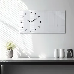 Discount Wallfluent Horloge murale 60x30 cm Avec chiffres Aiguilles noires Blanc cassé 1 pcs