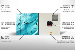 Discount Wallfluent Horloge murale 60x30 cm Avec chiffres Aiguilles noires Blanc cassé 1 pcs