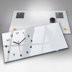 Discount Wallfluent Horloge murale 60x30 cm Avec chiffres Aiguilles noires Blanc cassé 1 pcs