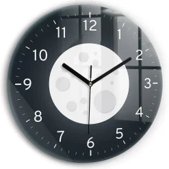 Best Wallfluent Horloge murale fi60 cm Aiguilles noires Pleine Lune 1 pcs