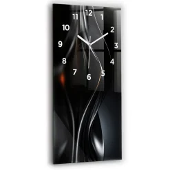Discount Wallfluent Horloge murale 30x60 cm Avec chiffres Aiguilles blanches Abstraction 1 pcs