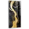 Discount Wallfluent Horloge murale 30x60 cm Aiguilles blanches Marbre doré 1 pcs