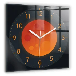 Best Wallfluent Horloge murale 60x60 cm Aiguilles blanches Lune pleine 1 pcs