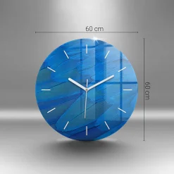 Wallfluent Horloge murale fi60 cm Aiguilles blanches Lumière abstraite 1 pcs* Horloge