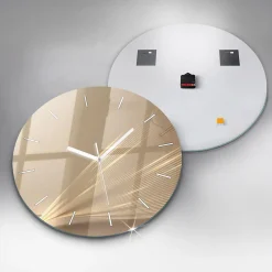 Wallfluent Horloge murale fi60 cm Aiguilles blanches Lumière abstraite 1 pcs* Horloge