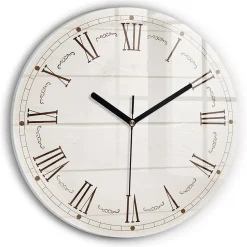Wallfluent Horloge murale fi30 cm Aiguilles noires Chiffres romains 1 pcs* Horloge