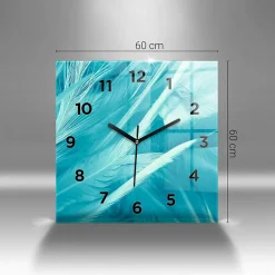 Hot Wallfluent Horloge murale 60x60 cm Avec chiffres Aiguilles noires Mur industriel 1 pcs