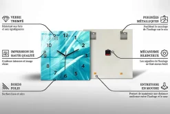 Hot Wallfluent Horloge murale 60x60 cm Avec chiffres Aiguilles noires Mur industriel 1 pcs