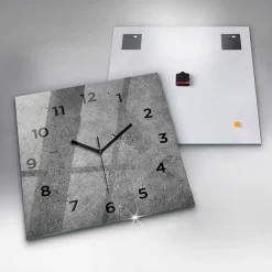 Hot Wallfluent Horloge murale 60x60 cm Avec chiffres Aiguilles noires Mur industriel 1 pcs