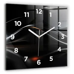 Best Wallfluent Horloge murale 60x60 cm Avec chiffres Aiguilles blanches Abstraction 1 pcs